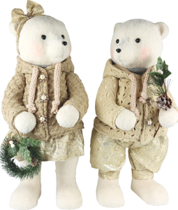 5058 BEARS COZY KNITS S/2